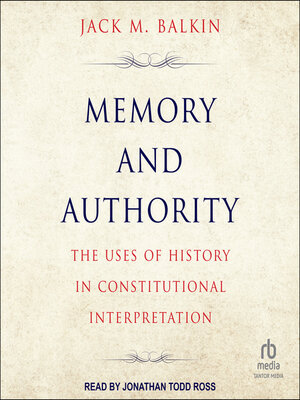 cover image of Memory and Authority